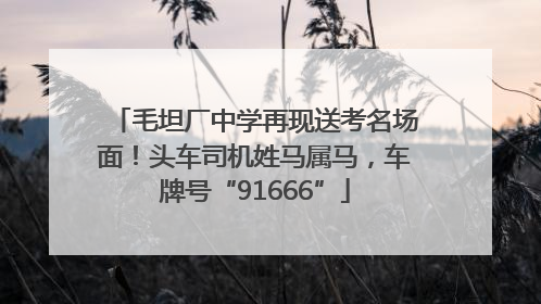 毛坦厂中学再现送考名场面！头车司机姓马属马，车牌号“91666”