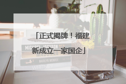 正式揭牌！福建新成立一家国企