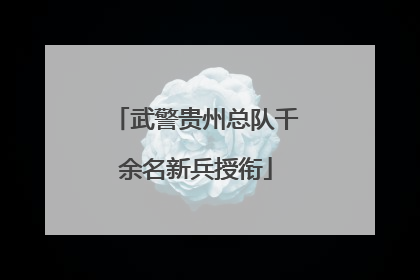 武警贵州总队千余名新兵授衔