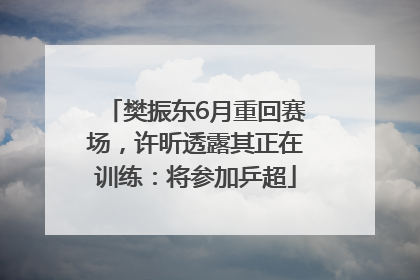 樊振东6月重回赛场，许昕透露其正在训练：将参加乒超