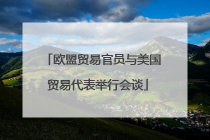 欧盟贸易官员与美国贸易代表举行会谈