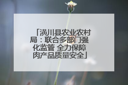 潢川县农业农村局：联合多部门强化监管 全力保障肉产品质量安全