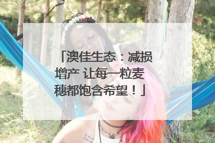 澳佳生态：减损增产 让每一粒麦穗都饱含希望！