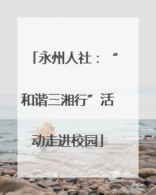 永州人社：“和谐三湘行”活动走进校园