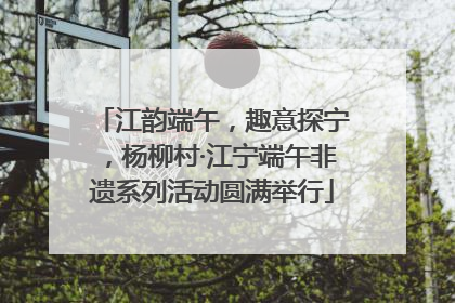 江韵端午，趣意探宁，杨柳村·江宁端午非遗系列活动圆满举行