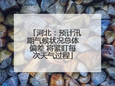 河北：预计汛期气候状况总体偏差 将紧盯每次天气过程