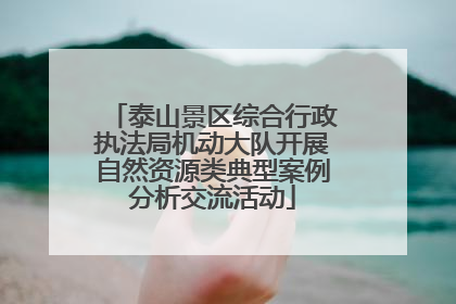 泰山景区综合行政执法局机动大队开展自然资源类典型案例分析交流活动