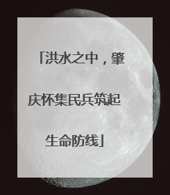 洪水之中，肇庆怀集民兵筑起生命防线