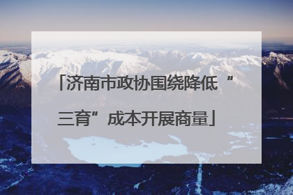 济南市政协围绕降低“三育”成本开展商量