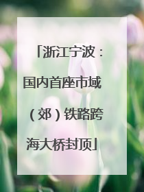 浙江宁波：国内首座市域（郊）铁路跨海大桥封顶