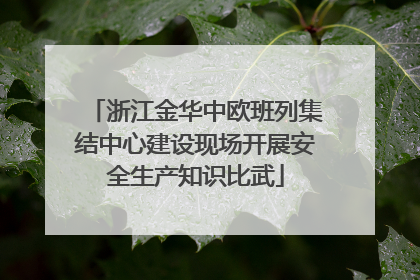 浙江金华中欧班列集结中心建设现场开展安全生产知识比武