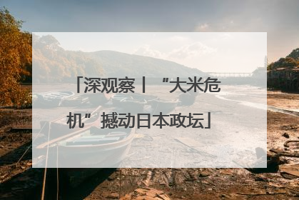 深观察丨“大米危机”撼动日本政坛