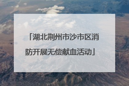 湖北荆州市沙市区消防开展无偿献血活动