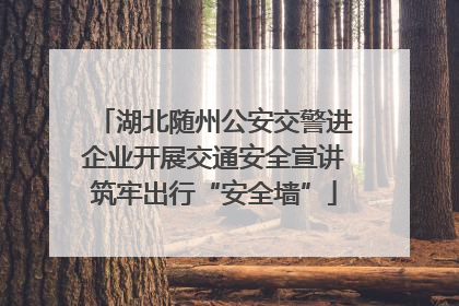 湖北随州公安交警进企业开展交通安全宣讲筑牢出行“安全墙”