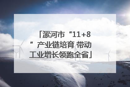 漯河市“11+8”产业链培育 带动工业增长领跑全省