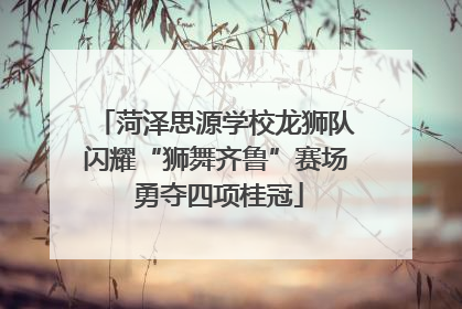 菏泽思源学校龙狮队闪耀“狮舞齐鲁”赛场 勇夺四项桂冠
