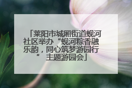 莱阳市城厢街道蚬河社区举办“蚬河粽香融乐韵，同心筑梦游园行” 主题游园会