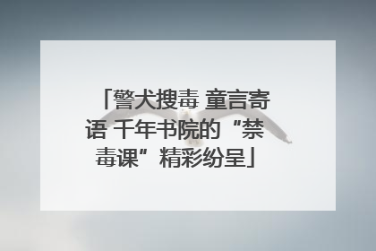 警犬搜毒 童言寄语 千年书院的“禁毒课”精彩纷呈
