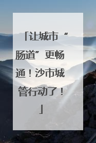 让城市“肠道”更畅通！沙市城管行动了！
