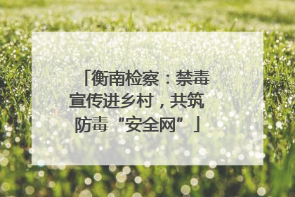 衡南检察：禁毒宣传进乡村，共筑防毒“安全网”