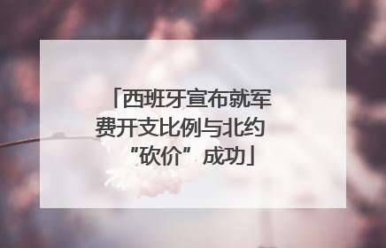 西班牙宣布就军费开支比例与北约“砍价”成功