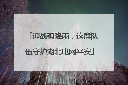 迎战强降雨，这群队伍守护湖北电网平安