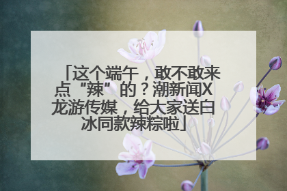 这个端午，敢不敢来点“辣”的？潮新闻X龙游传媒，给大家送白冰同款辣粽啦