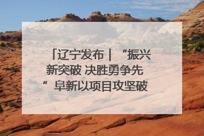 辽宁发布｜“振兴新突破 决胜勇争先”阜新以项目攻坚破解发展瓶颈 经济发展实现良好开局
