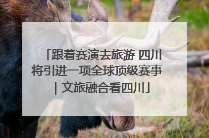 跟着赛演去旅游 四川将引进一项全球顶级赛事｜文旅融合看四川