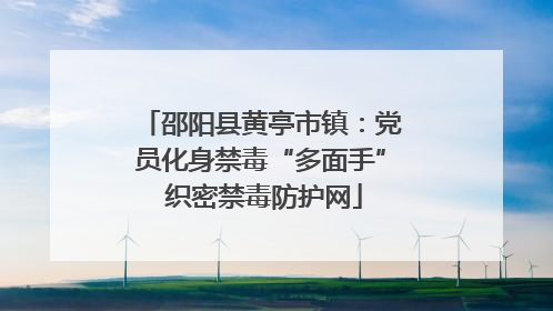 邵阳县黄亭市镇：党员化身禁毒“多面手” 织密禁毒防护网