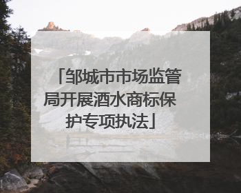 邹城市市场监管局开展酒水商标保护专项执法