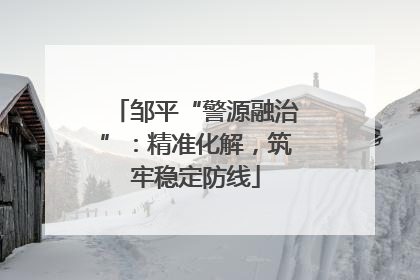 邹平“警源融治”：精准化解，筑牢稳定防线