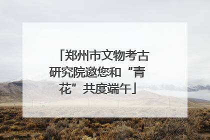 郑州市文物考古研究院邀您和“青花”共度端午