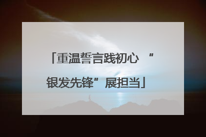 重温誓言践初心 “银发先锋”展担当