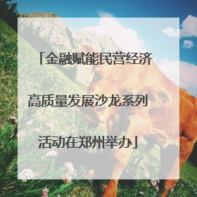 金融赋能民营经济高质量发展沙龙系列活动在郑州举办