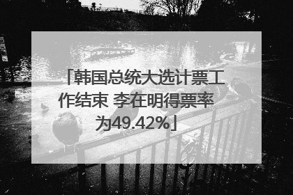 韩国总统大选计票工作结束 李在明得票率为49.42%