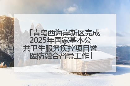 青岛西海岸新区完成2025年国家基本公共卫生服务疾控项目暨医防融合督导工作