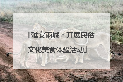 雅安雨城：开展民俗文化美食体验活动