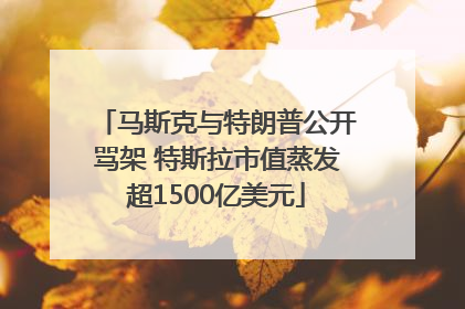 马斯克与特朗普公开骂架 特斯拉市值蒸发超1500亿美元