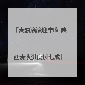 麦浪滚滚迎丰收 陕西麦收进度过七成