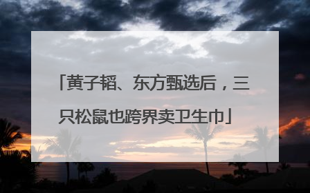 黄子韬、东方甄选后，三只松鼠也跨界卖卫生巾