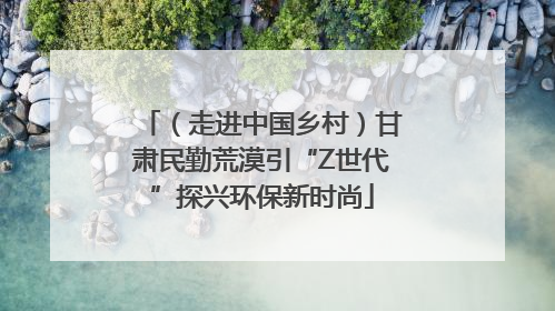 （走进中国乡村）甘肃民勤荒漠引“Z世代”探兴环保新时尚