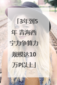 3年到5年 青海西宁力争算力规模达10万P以上