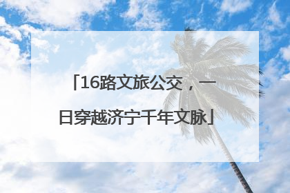 16路文旅公交，一日穿越济宁千年文脉
