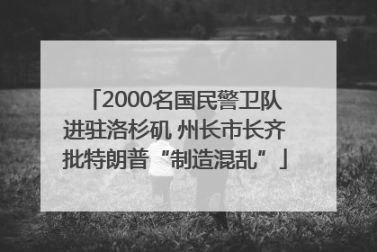 2000名国民警卫队进驻洛杉矶 州长市长齐批特朗普“制造混乱”