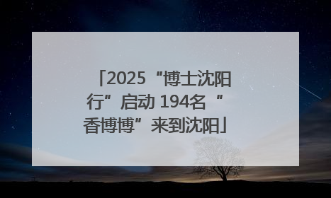 2025“博士沈阳行”启动 194名“香博博”来到沈阳