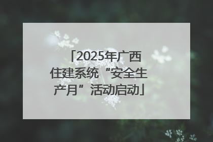 2025年广西住建系统“安全生产月”活动启动