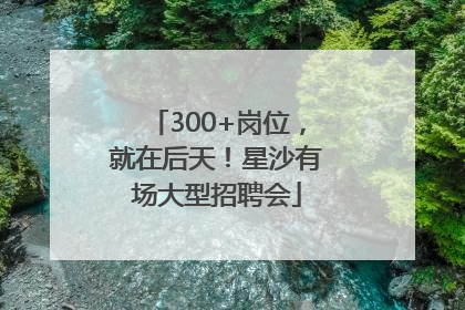 300+岗位，就在后天！星沙有场大型招聘会