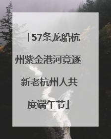 57条龙船杭州紫金港河竞逐 新老杭州人共度端午节