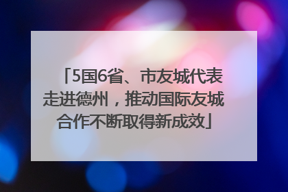 5国6省、市友城代表走进德州，推动国际友城合作不断取得新成效